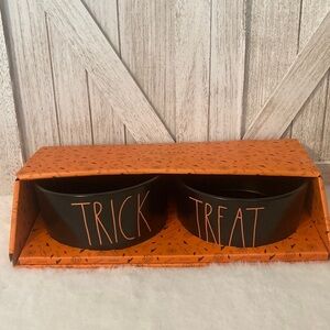 Rae Dunn Halloween Trick or Treat Pet Bowls